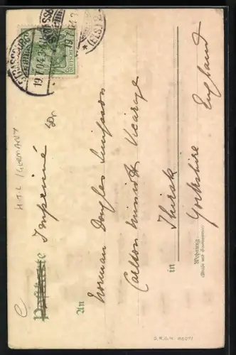 Lithographie Strassburg i. E., Münster mit leuchtenden Fenstern, Halt gegen das Licht