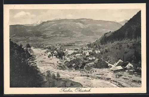 AK Trieben /Obersteiermark, Gesamtansicht mit Umgebung aus der Vogelschau