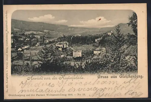AK Gleichenberg, Ortsansicht von der Rudolfshöhe aus