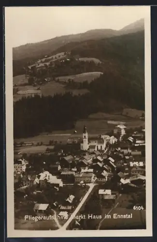 AK Haus im Ennstal, Fliegeraufnahme der Ortschaft