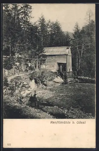 AK Gössl, Ranftlmühle mit Umgebung