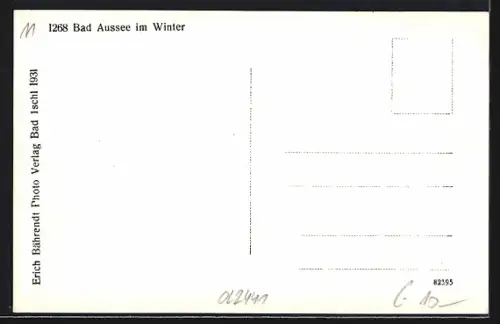 AK Bad Aussee, Teilansicht mit Kirche im Schnee