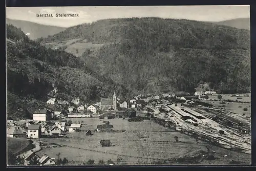 AK Selztal /Steiermark, Blick zum Bahnhof