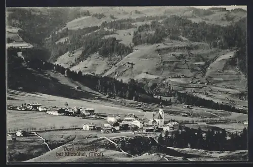 AK Jochberg bei Kitzbühel, Gesamtansicht mit Umgebung aus der Vogelschau