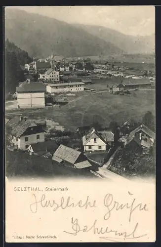 AK Selzthal /Stmk., Ortsansicht aus der Vogelschau