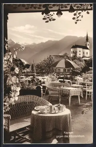 AK Kaprun, Ortsansicht gegen das Kitzsteinhorn
