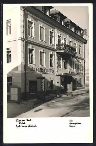 AK Liezen /Stmk., Hotel Goldener Hirsch
