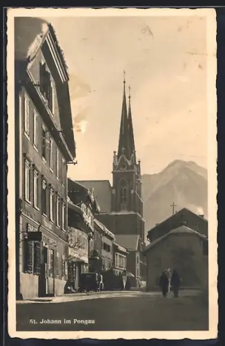 AK St. Johann im Pongau, Blick zur Kirche