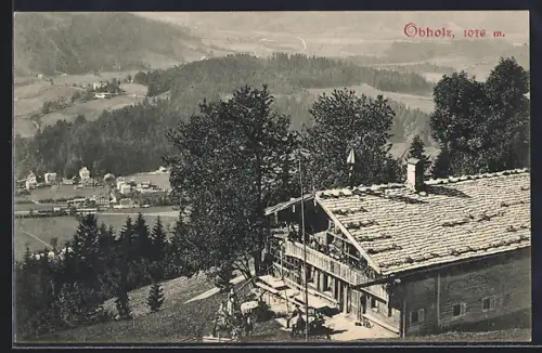 AK Kitzbühel, Restauration Obholz oberhalb des Ortes