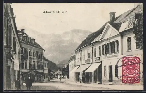 AK Admont, Strassenpartie mit Gasthaus