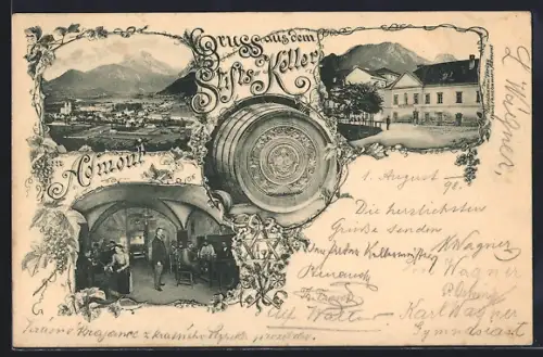 AK Admont, Gasthaus Stifts-Keller, Innenansicht, Teilansicht