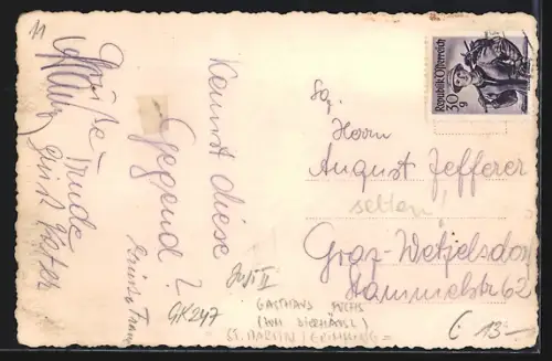 AK St. Martin /Grimming, Gasthaus Fuchs zum Bierhäusl