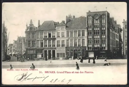 AK Bruges, Grand`Place et rue des Pierres