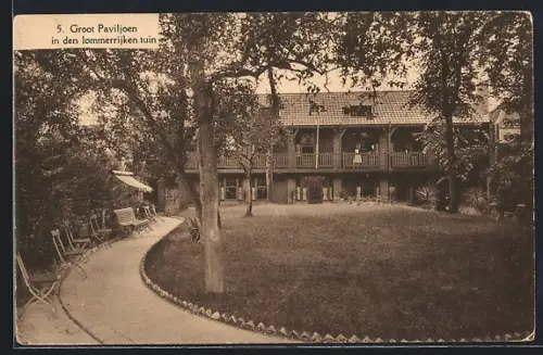 AK Brugge, Hotel-Pension St-Christophe, Nieuwe Gentweg 78, Groot Paviljoen in den lommerrijken tuin