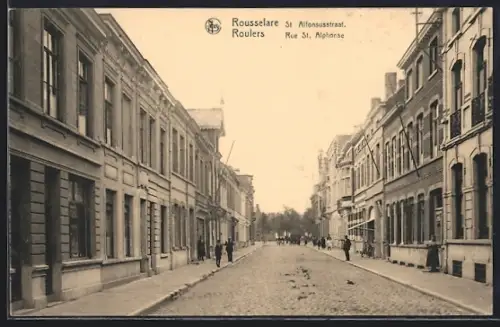 AK Roulers, Rue St. Alphonse, Strassenpartie