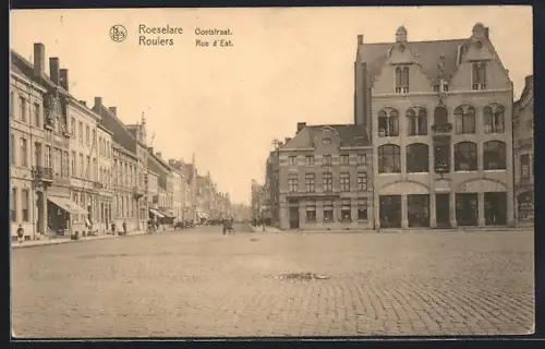 AK Roulers, Rue d`Est, Strassenpartie