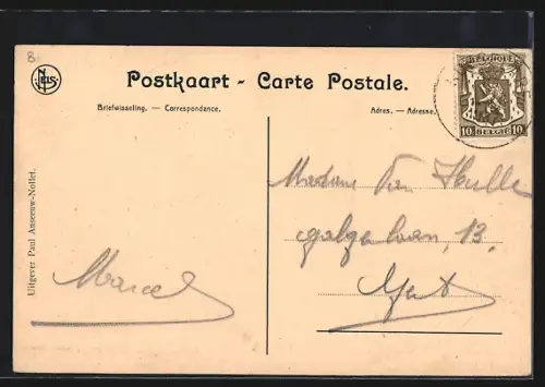 AK Roulers, Rue d`Est, Strassenpartie