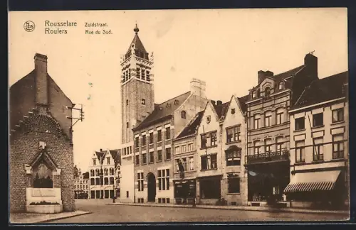 AK Roulers, Rue du Sud, Strassenpartie
