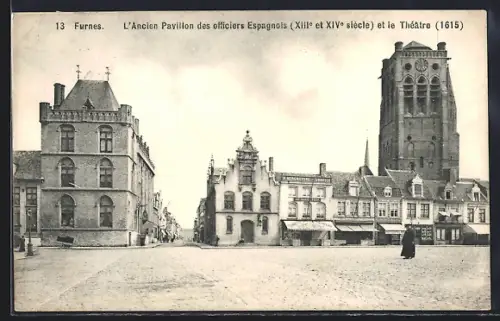 AK Furnes, L`Ancien Pavillon des officiers Espagnols et le Théâtre