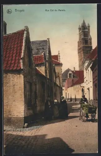 AK Bruges, Rue Est du Marais, Strassenpartie