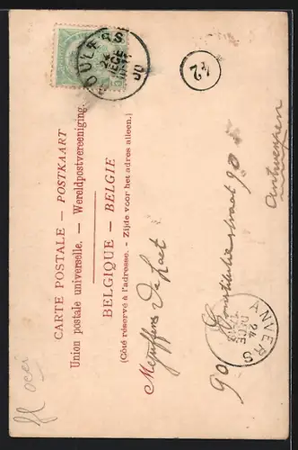 AK Roulers, Église St. Michel vue de la Grand`Rue