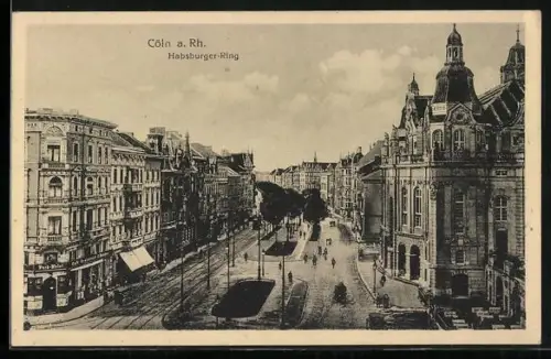 AK Köln-Neustadt, Habsburger-Ring mit Park-Hotel