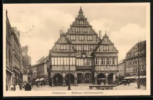 AK Paderborn, Rathaus Vorderansicht