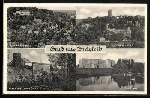 AK Bielefeld, Johannisberg, Sparrenburgbrücke, die Oetkerhalle