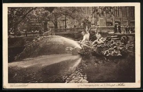 AK Düsseldorf, Tritonengruppe an der Königsallee