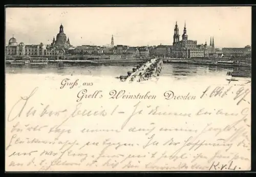 AK Dresden, Panoramablick auf die Stadt