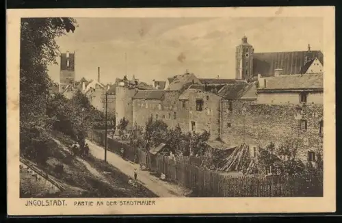 AK Ingolstadt, Partie an der Stadtmauer