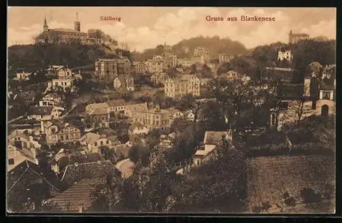 AK Hamburg-Blankenese, Ortsansicht mit dem Süllberg