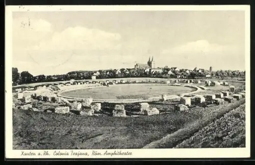 AK Xanten a. Rh., Colonia Trajana, Röm. Amphitheater