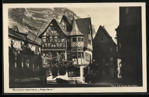AK Bacharach, Gasthaus Altes Haus
