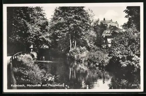 AK Kulmbach, Mainpartie mit Plassenburg