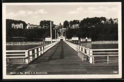 AK Sellin a. Rg., Blick von der Seebrücke