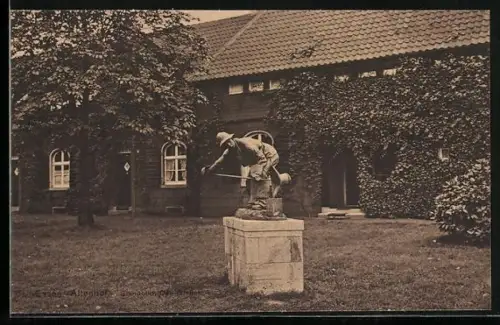 AK Essen-Altenhof, Standbild Der Giesser
