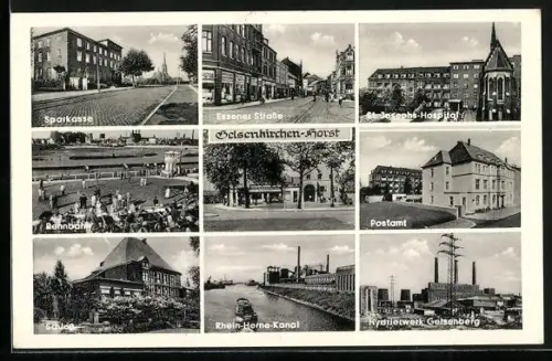 AK Gelsenkirchen-Horst, Sparkasse, St.-Josephs-Hospital, Hydrierwerk Gelsenberg