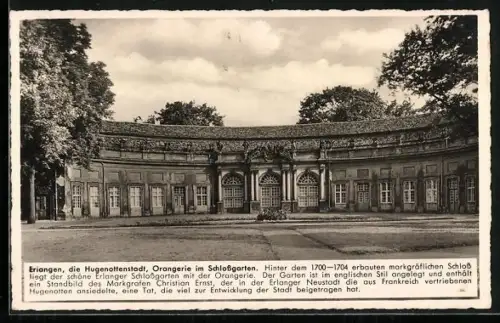 AK Erlangen, Orangerie im Schlossgarten