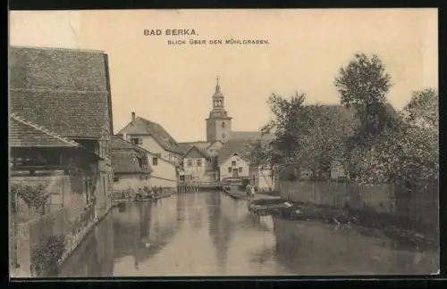 AK Bad Berka, Blick über den Mühlgraben