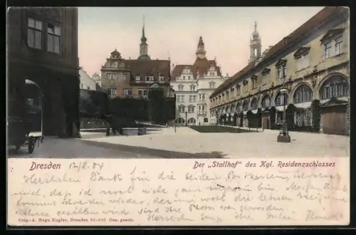 AK Dresden, Stallhof des Kgl. Residenzschlosses
