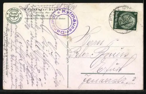 AK Kyffhäuser, Kaiser Wilhelm I Denkmal