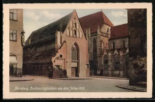AK Nürnberg, Gasthaus Bratwurstglöcklein an der Moritzkapelle
