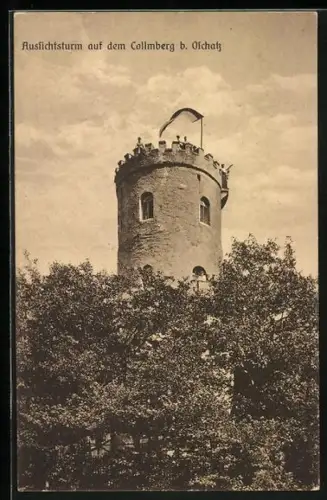AK Oschatz, Aussichtsturm auf dem Collmberg