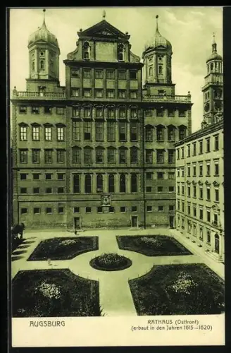 AK Augsburg, Rathaus, Ostfront
