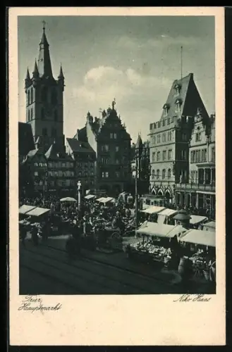AK Trier, Markttag am Hauptmarkt