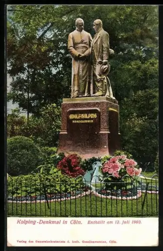 AK Köln, Kolping-Denkmal, Enthüllt 1903
