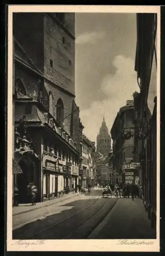 AK Mainz a. Rh., Partie in der Schusterstrasse