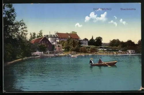 AK Dortmund, Gasthaus zur Buschmühle, Ruderboot