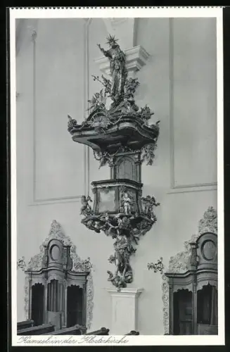 AK Wittislingen, Höhere Mädchen- und Haushaltungsschule und Internat Maria Medingen, Kanzel in der Klosterkirche